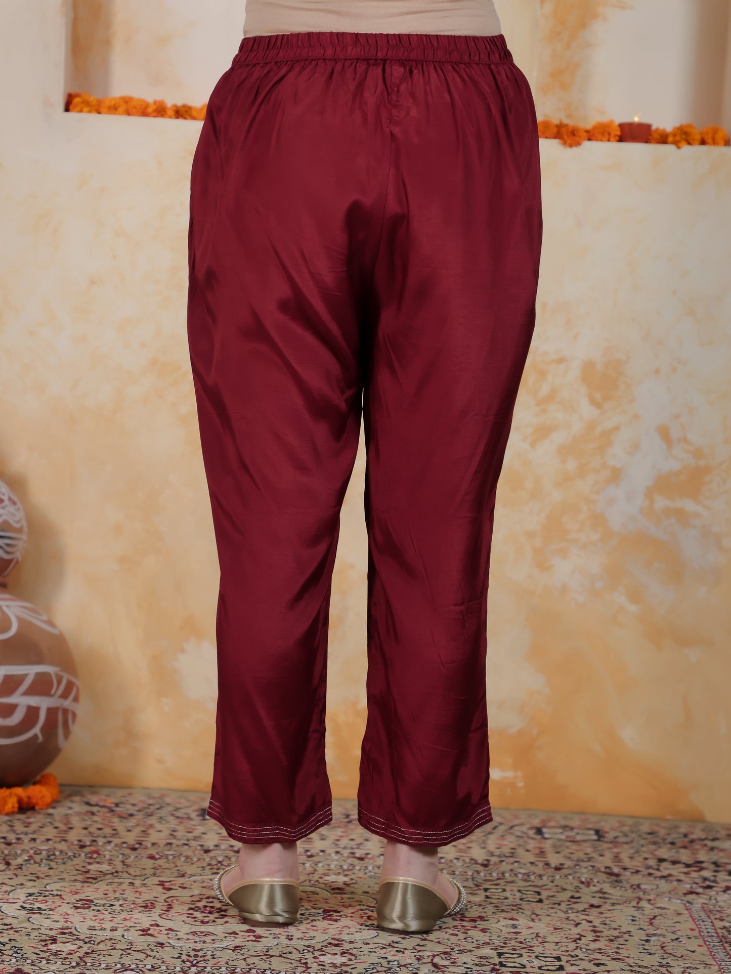 Embroidered Multi Coloured Digital Organza Straight Kurta
