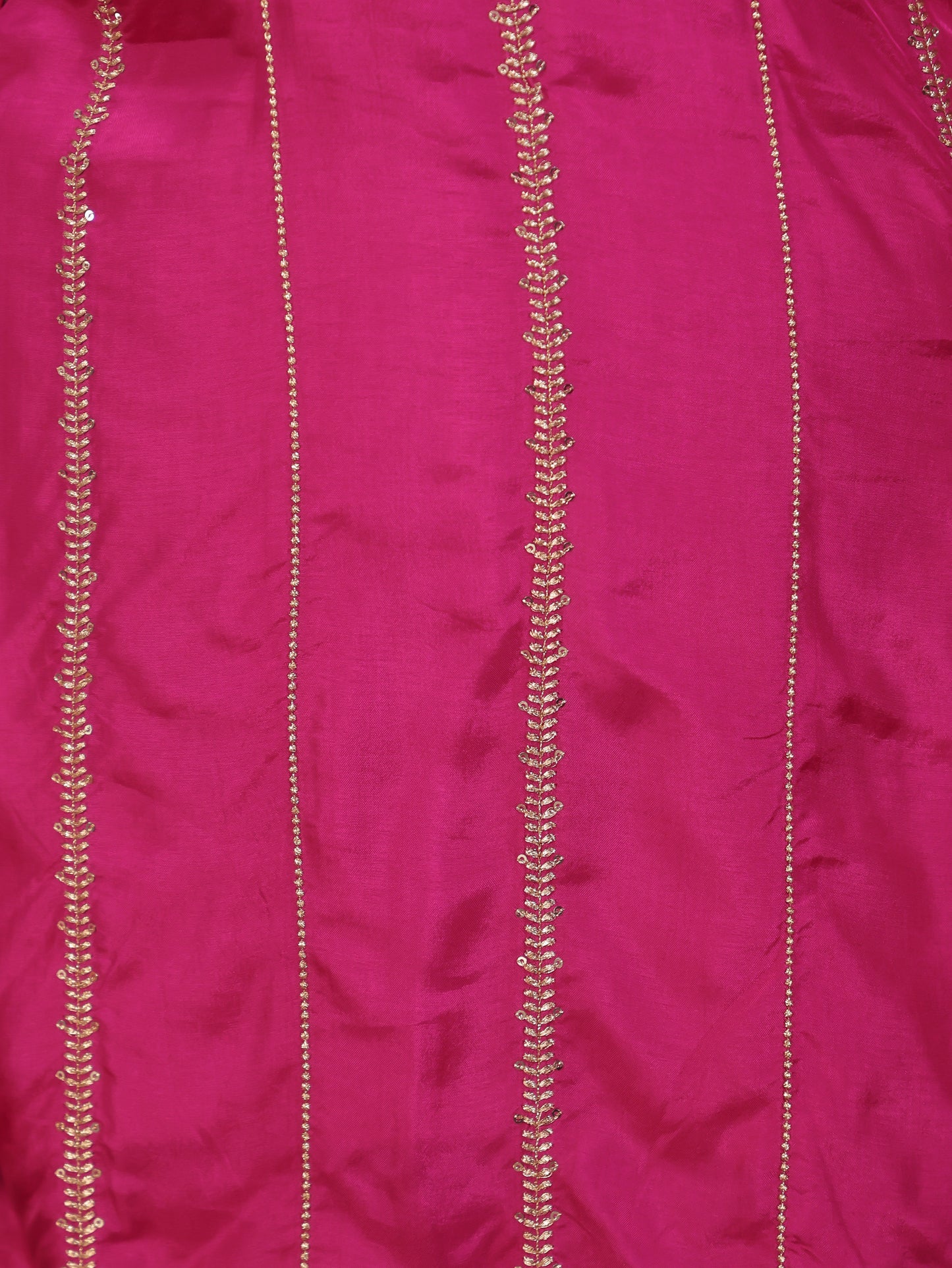 Zari Fuchsia Solid Roman silk A-line Kurta