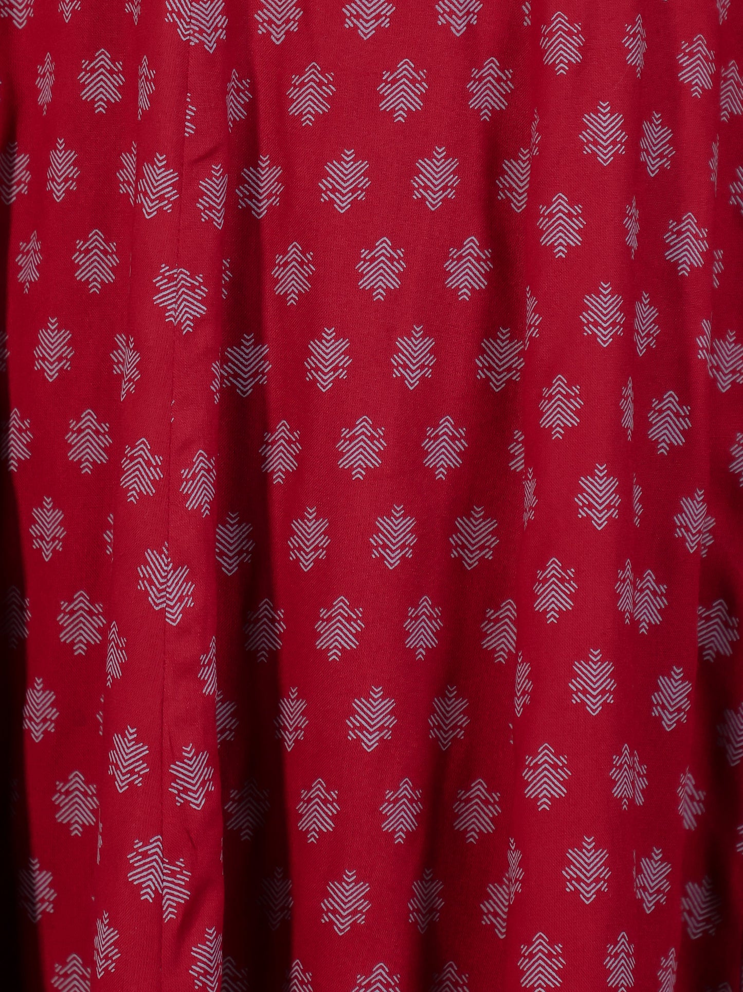 Kaantha Red Foil Viscose Kalidar Kurta