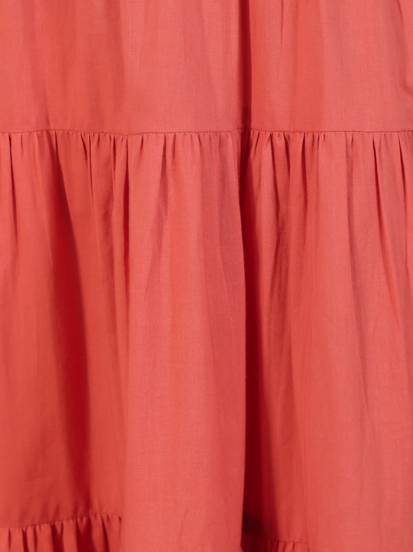 Mirror Work Brown Solid Viscose Tiered Kurta