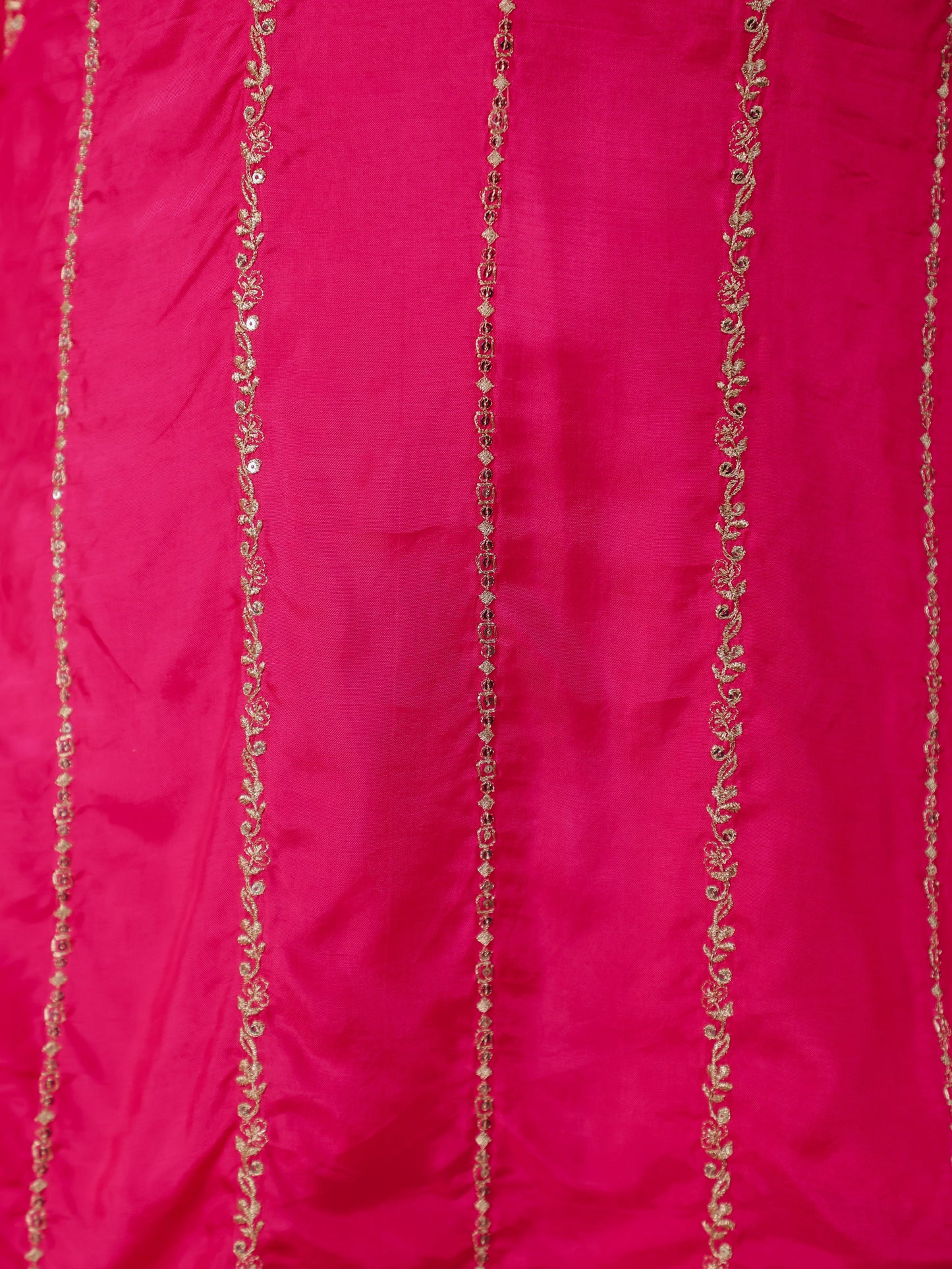 Zari Pink Roman silk Straight Kurta
