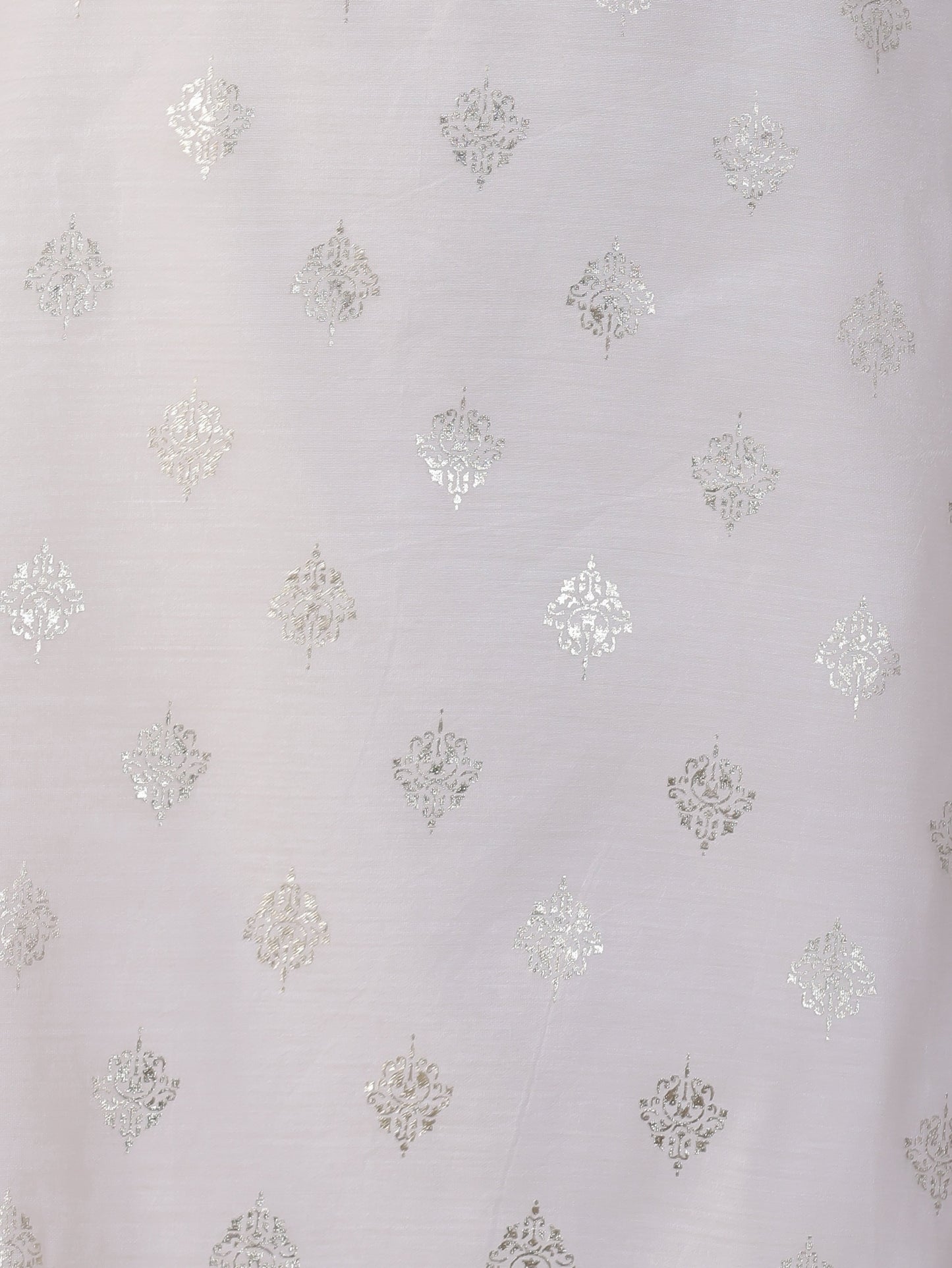 Hand work White Foil Chanderi Straight Kurta