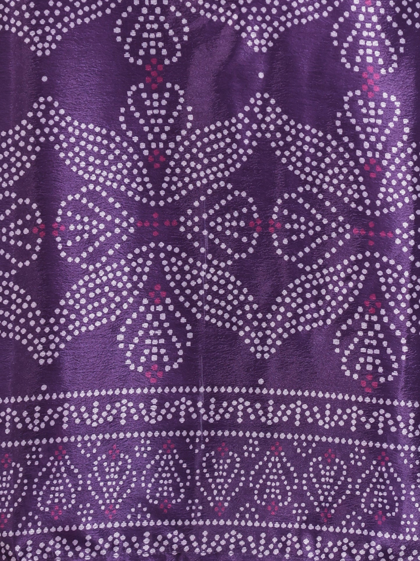 Mirror Embroidery Blue Border print Chanderi Straight Kurta