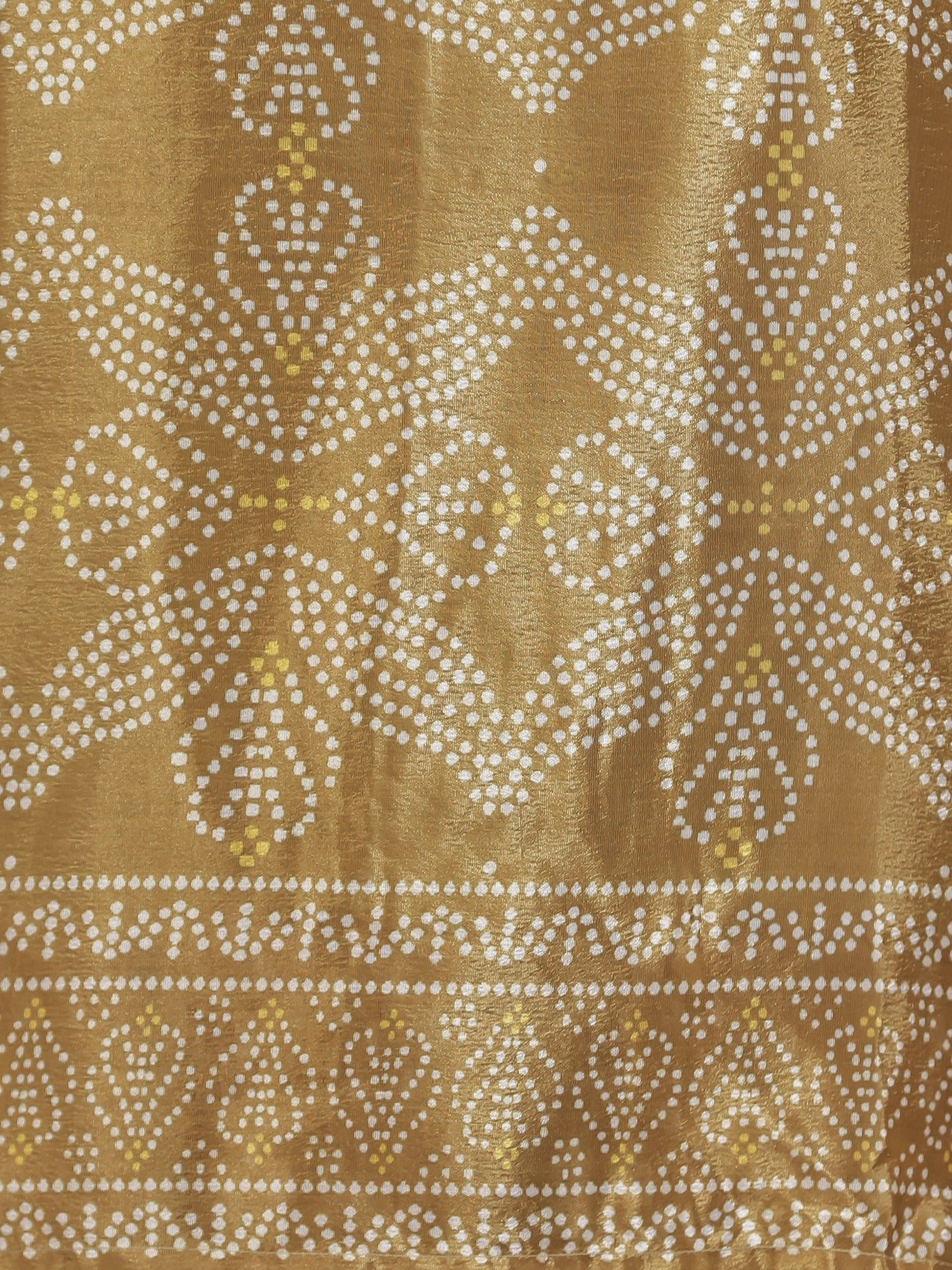 Mirror Embroidery Green Border print Chanderi Straight Kurta