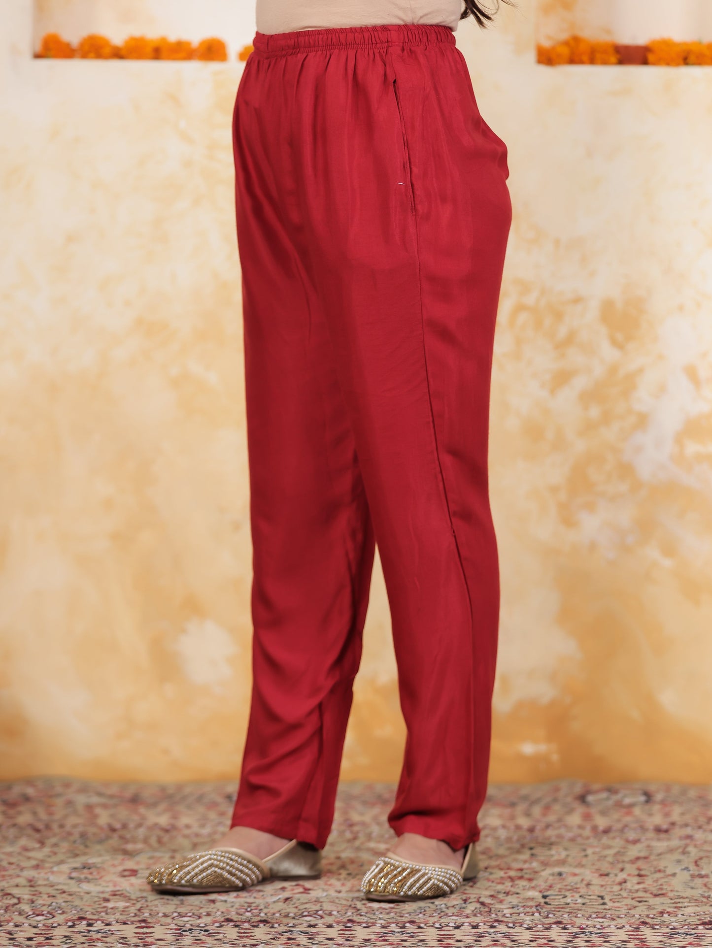 Zari Multi Coloured Bandhani Viscose Jacquard Straight Kurta