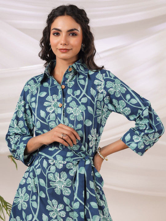 Jaipur Morni Women Ethnic Motifs Print Shirt Dress