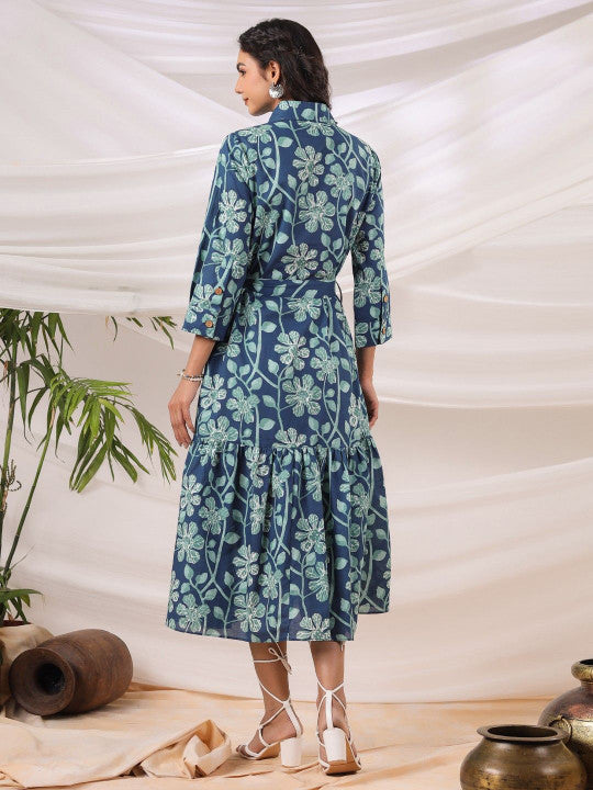 Jaipur Morni Women Ethnic Motifs Print Shirt Dress