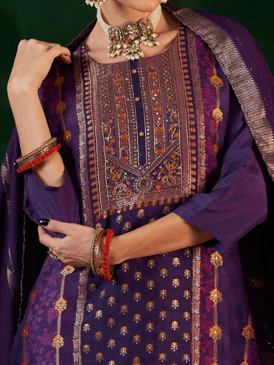 Anouk Women Ethnic Motifs Embroidered Regular Zardozi Kurta