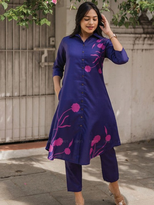 HAY Printed Shirt Collar Top With Trousers Co-Ords