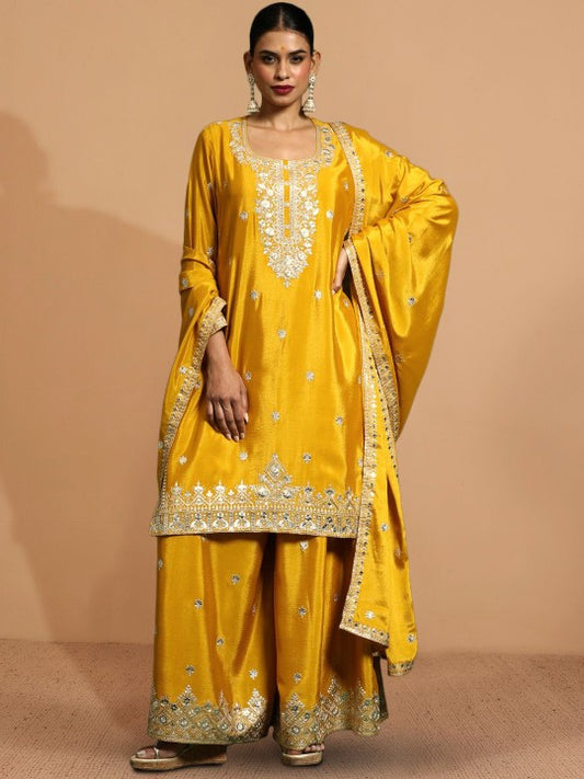 House of Pataudi Zari Embroidered Straight Kurta