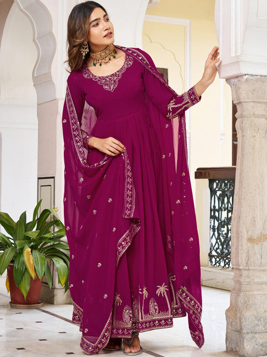 all about you Women Ethnic Motifs Embroidered Regular Kurta with Trousers & Dupatta