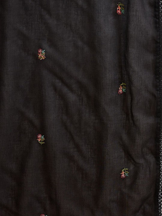 CHETI Women Floral Embroidered Anarkali Kurta with Trousers & Dupatta