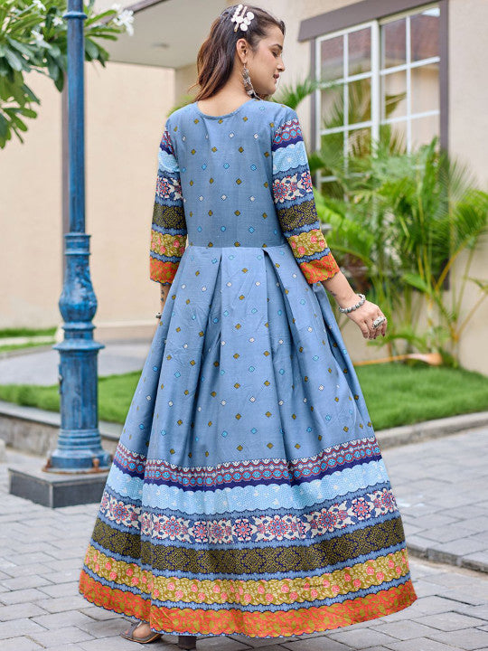 Printed Maxi Ethnic Dresses