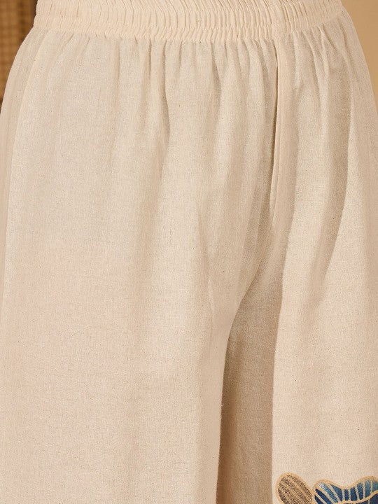 Printed Pure Cotton Tunic & Palazzo Co-Ord Set