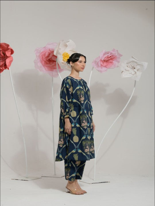 The Quince Life Printed Pure Cotton Tunic With Trousers Co-Ords