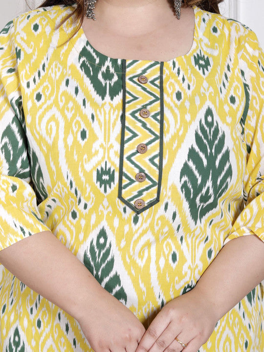 Swasti Floral Printed Regular Pure Cotton Straight Kurta With Trousers And Dupatta