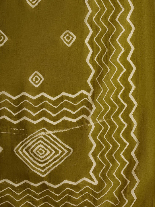 Vastramyaa Women Geometric Printed Pure Cotton Kurta with Trousers & Dupatta