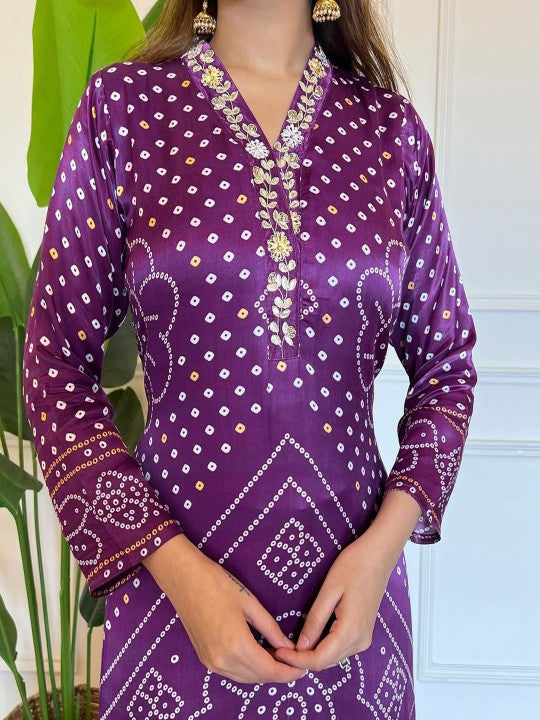 DIVASTRI Women Bandhani Printed Kurta
