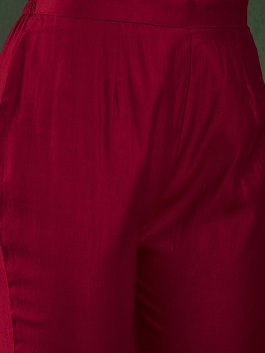 Neck Embroidered Straight Kurta